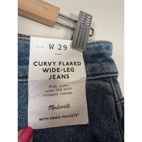 Madewell Classic Blue Wide Leg Jeans - Picture 4 of 8